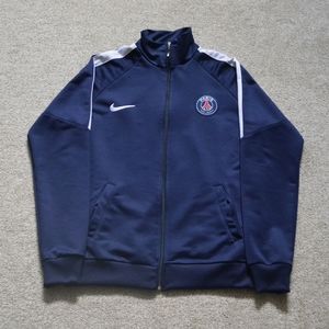 Nike PSG Men's Blue Soccer Track Jacket EUC